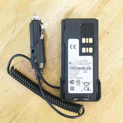 Input DC12V car charger eliminator for Motorola DP2400 DP2600 XIR P6600 P6620 walkie talkie PMNN4416