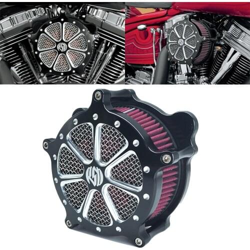 Motorcycle RSD Speed 7 Venturi Air Cleaner Intake Filter For Harley XL Sportster 2004-Up Dyna FXDLS Softail FatBoy Touring FLHR