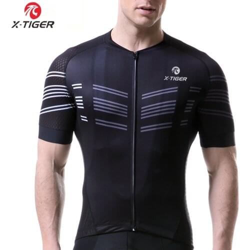 X-TIGER Cycling Jersey Man Mountain Bike Clothing Quick-Dry Racing MTB Bicycle Clothes Uniform Top Road Team Bicycle Jersey