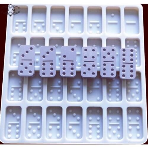 098 Domino silicone mold for DIY cake decoration and epoxy resin molding fluid