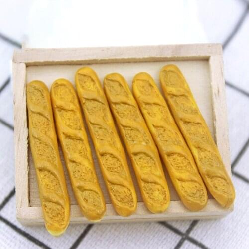 1:12 Miniature French Loaf Bread for Blyth Barbies OB11 1/6 BJD Dollhouse Pretend Food Kitchen Play Toys 1 Bag