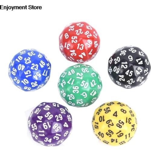 1Pcs 60 face Dice For Game Polyhedral D60 Multi Sided Acrylic Dice gift for TRPG game lovers