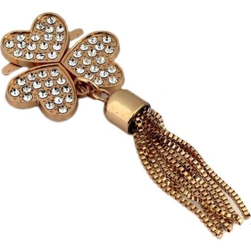 1pcs Metal Heart Shape Rhinestone Clasp Buckles Fashion Tassel Buckle Hardware for Leather Craft Bag Shoe DIY Accessories