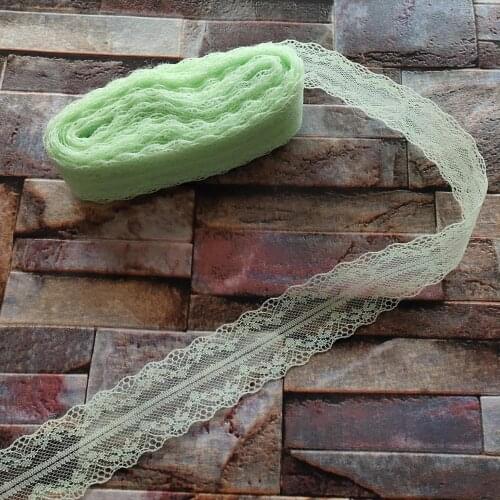 10 yards 35 mm width Fruit Green bilateral lace ribbon For Sewing Decoration DIY jewelry decoration Clothing Accessories