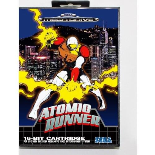 16 bit Sega MD game Cartridge with Retail box - Atomic Runner game card for Megadrive Genesis system