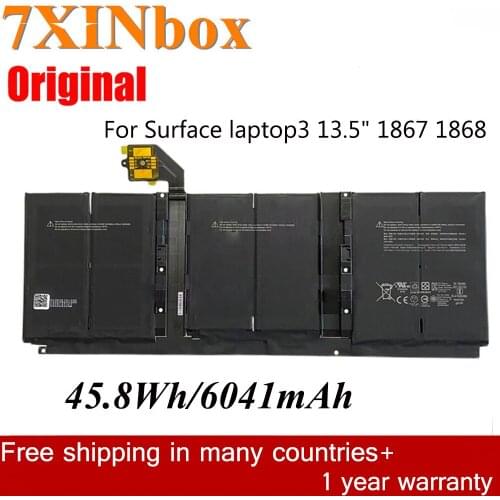 7XINbox 7.58V 6041mAh 45.8Wh G3HTA052H Original Laptop Battery for Microsoft Surface Laptop 3 13.5 1867 1868 Notebook computer