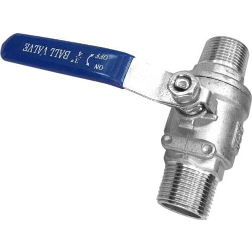 Free shipping 304 stainless steel DN15-DN50 Two-piece Ball Valv male thread male thread high temperature