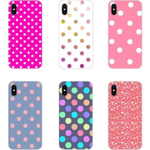For LG G3 G4 Mini G5 G6 G7 Q6 Q7 Q8 Q9 V10 V20 V30 X Power 2 3 K10 K4 K8 2017 Polka Dots Accessories Phone Cases Covers