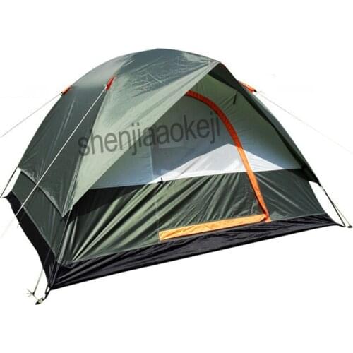 Double Layer Waterproof Rubber Camping Tent Weather Outdoor Anti-storm Rain Tent for Fishing, Hunting Adventure and Family Party