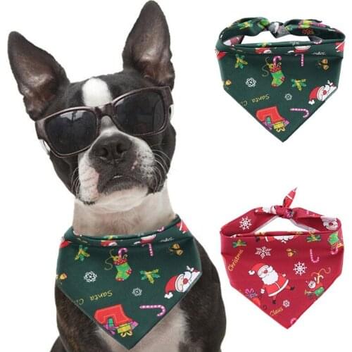 Cotton Dog Bandanas Pet Scarf Pet Bandana For Dog Washable Bow ties Collar Cat Dog Scarf Christmas Gift Dog Accessories S-L