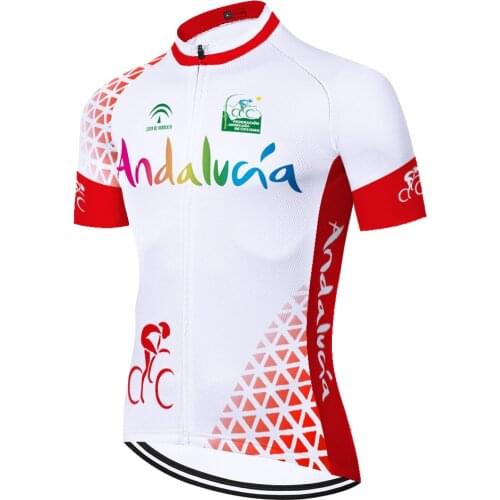 Spain ANDALUCIA cycling jersey team bike jersey summer breathable quick dry abbigliamento ciclismo estivo 2021 uomo