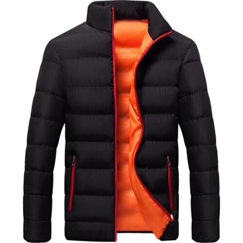 Mens Jacket Korean Slim Thick Padded Jacket Winter New Casual Padded Shorts Trend