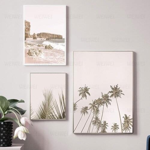 Summer Decoration Palm Tree Tropical Picture Ocean Beach Posterprint Scenery Wall Art Canvas Painting Home Decor Weiwei