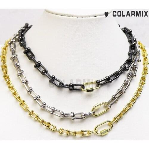 6 Strand Fashion Punk style necklace Chunky Chocker necklace Handmade neckalce Chocker gift jewelry necklace Hip Pop necklace