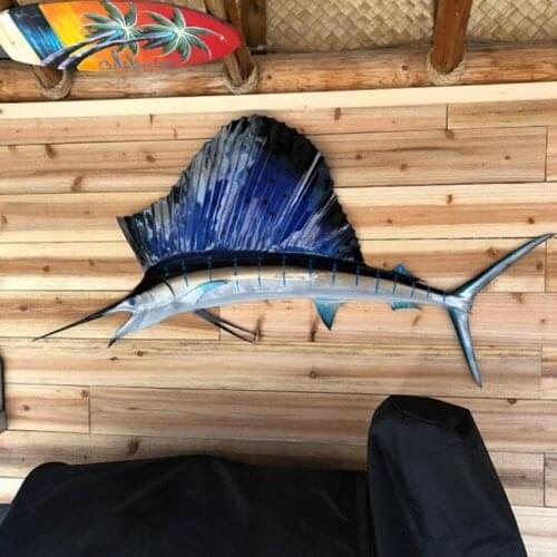 Iron Shark Wall-Mounted Vintage Art Hanging Pendant Outdoor Home Decoration Nordic Simple Home Decoration Background