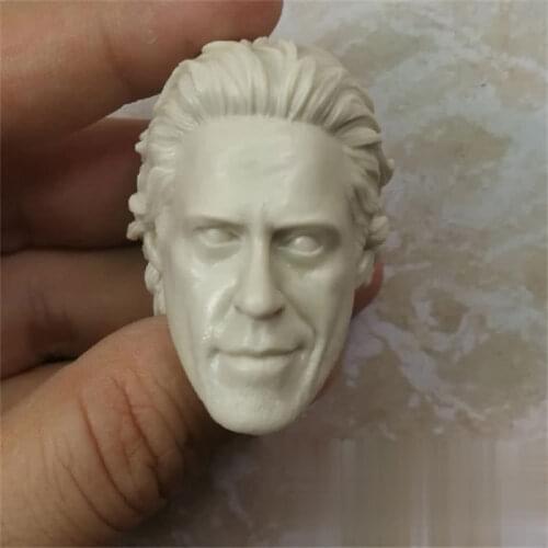 Unpainted 1/6 Scale Movie Character Detective Head Sculpt Model For Action Figure Dolls Painting Exercise No.97