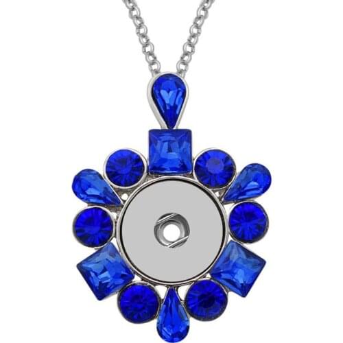 New 18mm Snap Jewelry Colorful Snap Button Necklace for Women Fit DIY Snap Buttons Charms Jewelry