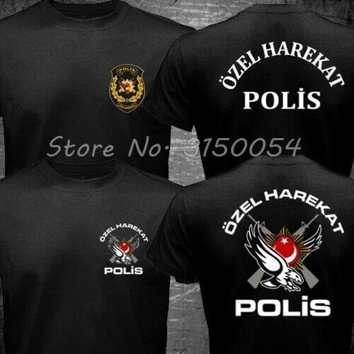 New Turkey Turkish Police Swat Special Force Tactical Unit Special Harekat T-shirt Fashion Men Summer Style T Shirt Cool Tees