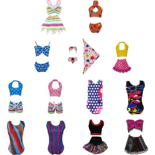 Separates/One-piece Swimsuit for barbies 30cm/11.8in Doll Dollhouse Lovely Clothes for Preschool Pretend Play Doll Decor