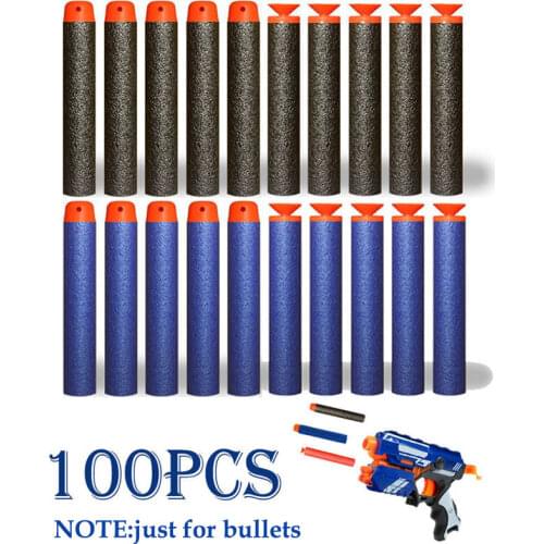 100 PCS For nerf darts Soft Hollow Hole Head bullets 7.2cm Refill Darts Toy Bullets Foam Safe Sucker Bullet for Nerf Toy Gun