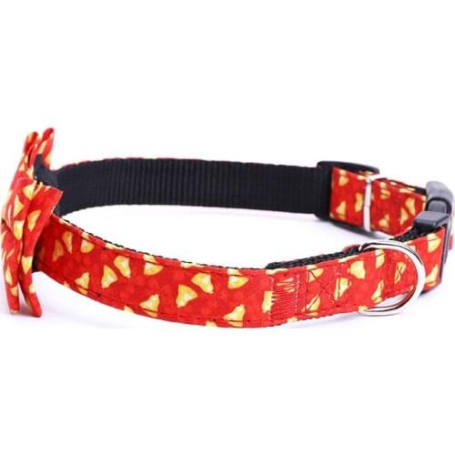 Christmas Dog Cat Collars Adjustable Polyester Buckle Collar Cat Pet Supplies Accessories Collar Small Dog Chihuahua Pet suppli