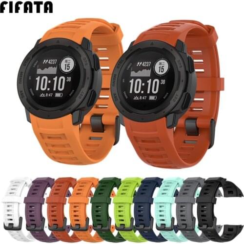 FIFATA Silicone Band For Garmin instinct Watch Sport Wrist Strap Bracelet Accessories For Garmin Instinct Replacement Watchband