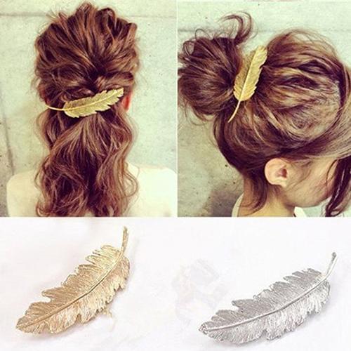Womens Vintage Style Leaf Hair Clip Pin Claw Leaves Hairpin Barrette Women Lady Girls Claw Hair Accessories