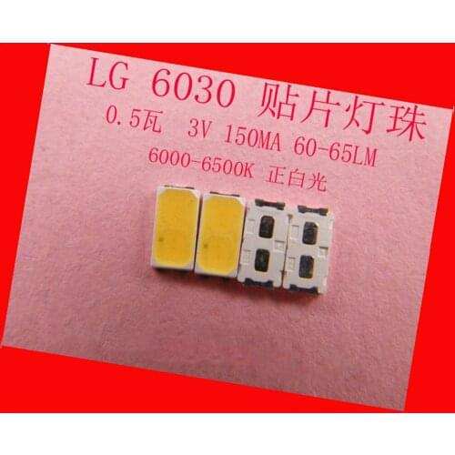 100piece/lot for repair Projection lamp LED SMD LEDs lg 6030 3V 0.5W white light emitting diode