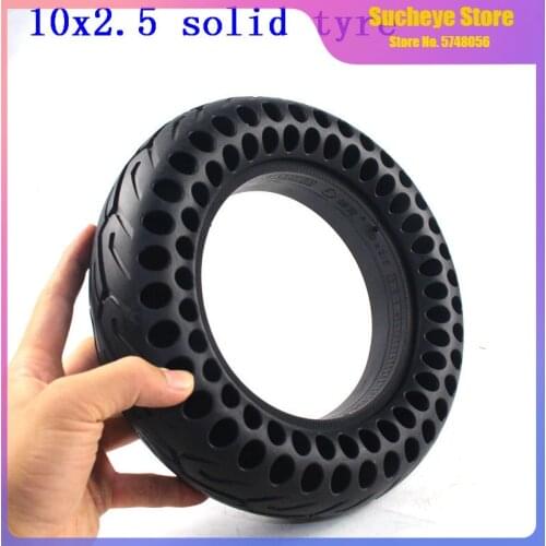 10x2.5 Electric scooter solid tires 10x2 / 2.125 / 2.25 / 2.50 Universal Wear-resisting Non-inflatable honeycomb solid tyres
