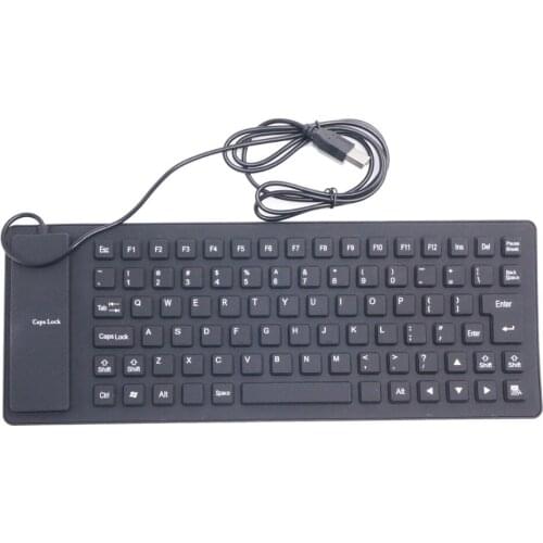 85 key USB 2.0 Silicone Roll Up Foldable Computer Keyboard for PC