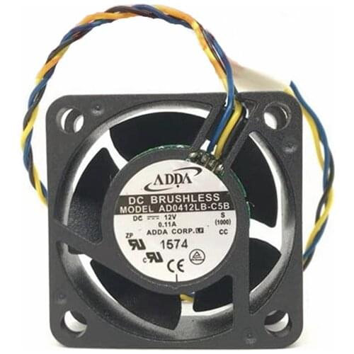 ADDA AD0412LB-C5B DC12V 0.11A 4020 40 40*40*20MM Server Fan Inverter Power Supply Axial Cooling Fans 4pin PWM