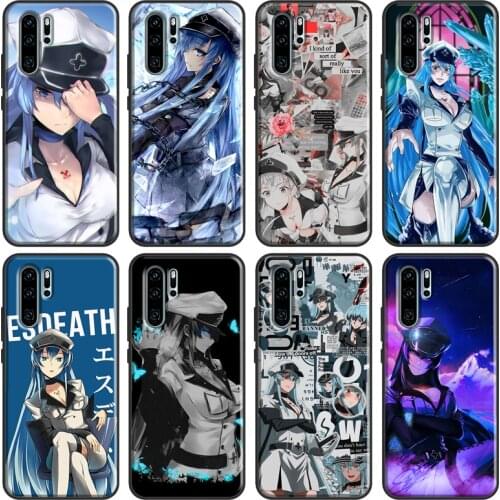 Esdeath Akame ga Kill anime Case For Huawei P20 P30 P40 Lite P Smart 2019 2021 Nova 5T Honor 20 Pro 8A 8X 9X 10i Coque