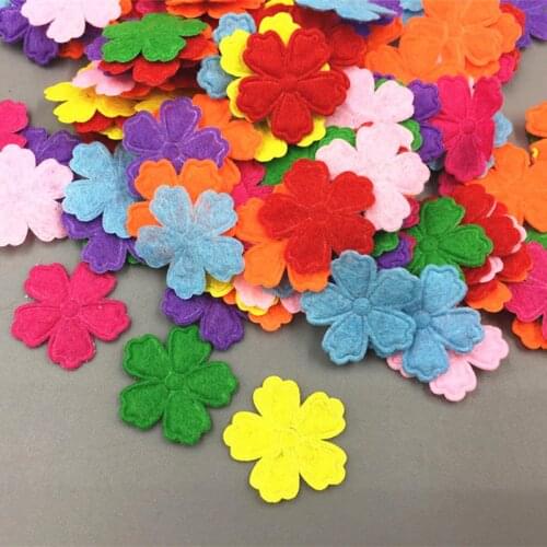 DIY 400pcs Felt Appliques Craft Cherry shape Decorative Scrapbooking 21mm