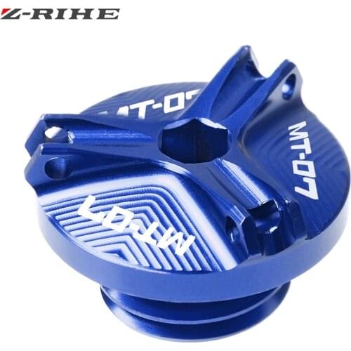 For Yamaha FZ07 MT07 MT 07 MT-07 Tracer 2014-2018 2015 2016 2017 Hign Quality Aluminum Oil Filler Cap Plug cover with MT-07 logo