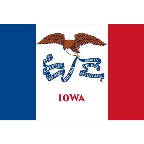 State of Iowa Flag 3x5ft/2x3ft 100D Polyester Customize Flying Flags Digital Printing USA States Decoration Outdoor Banner