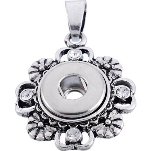 Hot pattern Snap Button Pendants Necklaces fit 12MM snap buttons DIY fittings Fashion hot selling In Europe And USA XL9011