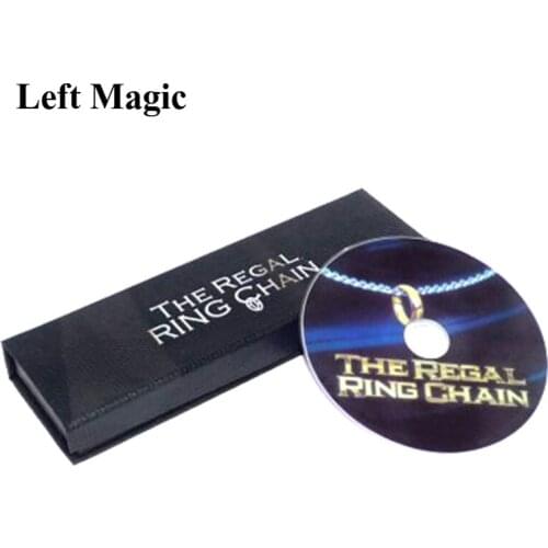 The Regal Ring Chain (DVD + Gimmick) Magic Tricks Borrowed Ring Onto Neck Chain Magie Close Up Illusion Props Mentalism Comedy