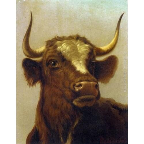 COW BULL ORIGINAL art - TOP art oil painting-36 inch art painting #TOP animal Decor ART OIL PAINTING ON CANVAS- free shipping