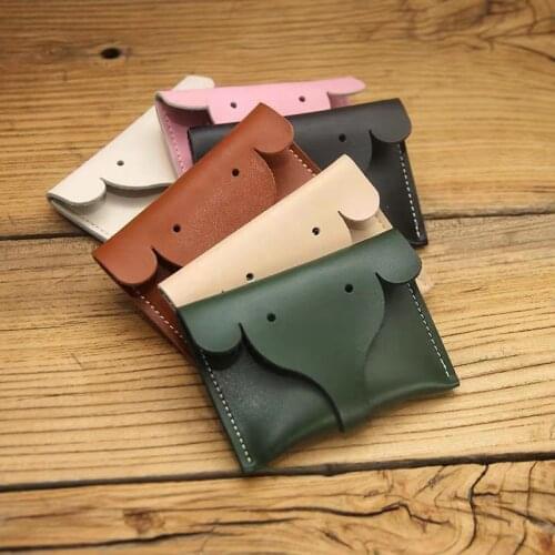 Retro Handmade Elephant Wallet Custom Leather High Quality Cute Animal Personality Card Holder Coin Purse Small Keys Bags