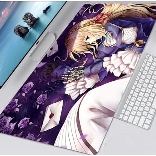 Mousepad Gaming Accessories Non-slip Mouse Pad Anime XXL Mausepad Tappetino Mouse Keyboard Mat Tapis De Souris Violet Evergarden