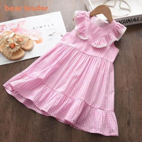 Bear Leader Summer Girls Casual Dresses New Princess Party Dress Fashion Baby Kids Girls Clothing Polka Dot Mesh Party Dresses