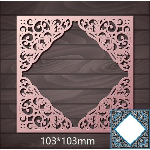 103*103mm lace square New Metal Cutting Dies Scrapbook paper template Embossing DIY Paper Card Craft