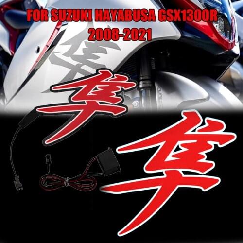 Motorcycle Night Riding Cold Light Signal Flashing Stripe Luminous Sticker For Suzuki Hayabusa GSX1300R 2008 - 2021