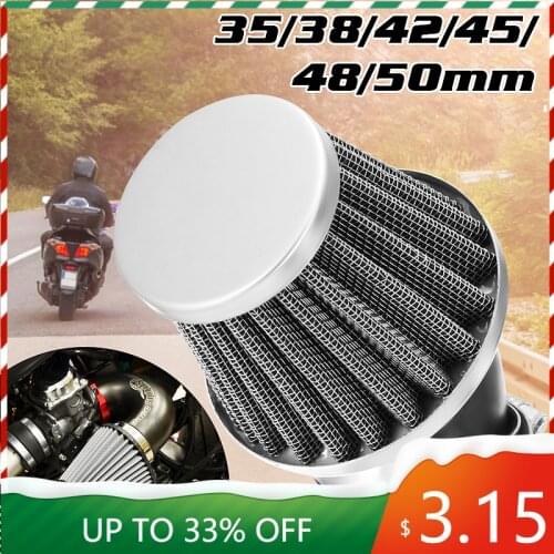 Motorcycle Air Filter 35mm 38mm 42mm 45mm 48mm 50mm Universal For 50cc 110cc 125cc 140cc Motorcycle ATV Scooter Pit Dirt Bike