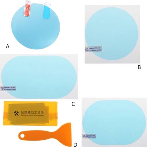 New 1 Pair Auto Car Anti Water Mist Film Anti Fog Coating Rainproof Hydrophobic Rearview Mirror Protective Film 4 Sizes