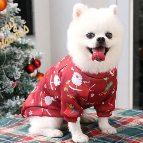 New Year Puppy Dog Costume Christmas Dog Clothes Winter Pets Dogs Clothing for Small Medium Dogs Xmas Pet Costume Outfit