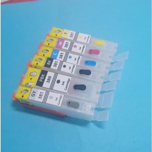 Refillable ink cartridge BCI-380 381XL BCI-380XL for Canon PIXUS TR703/TR7530/TR8530/TS6130/TS6230/TS6330/TS7330/TS8130/TS8230