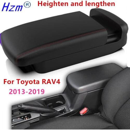 For Toyota RAV4 Armrest RAV4 2013-2019 Car Armrest lengthen heighten Lossless retrofit support decoration Car accessories
