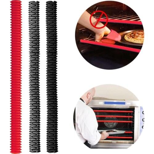 Silicone Red Heat Insulation Strip Sleeve High Temperature Resistance Guard sleeve Kitchen Baking Tool Microwave Oven