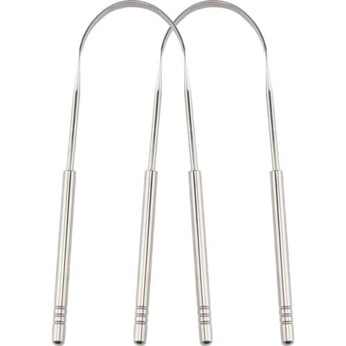 Tongue Scraper Stainless Steel Tongue Cleaner Not Copper Plastic Tounge Cleaning Coated Tongue Toothbrush Oral Tongue Scraper
